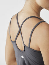 Load image into Gallery viewer, Organic Yoga Vest Top - Graphite Grey